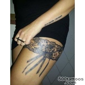 50 Sexy Oberschenkel Tattoos f?r Frauen  Garter, Garter Tattoos _9