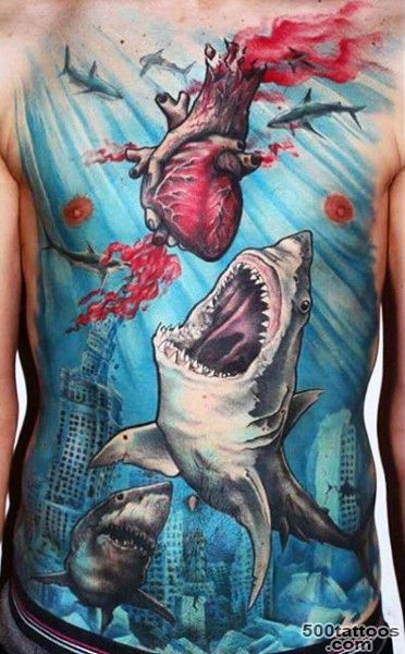 90 Shark Tattoo Designs For Men   Underwater Food Chain_2