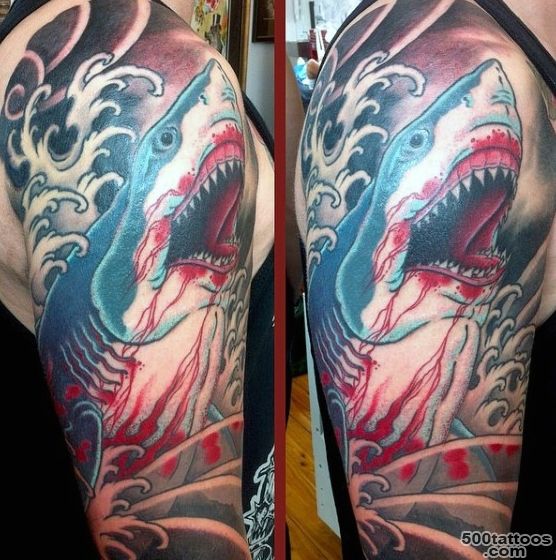 90 Shark Tattoo Designs For Men   Underwater Food Chain_15