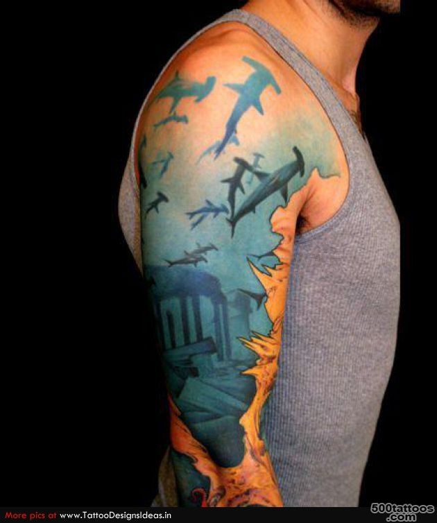 Anchor amp Shark Tattoo Design   Tattoes Idea 2015  2016_48