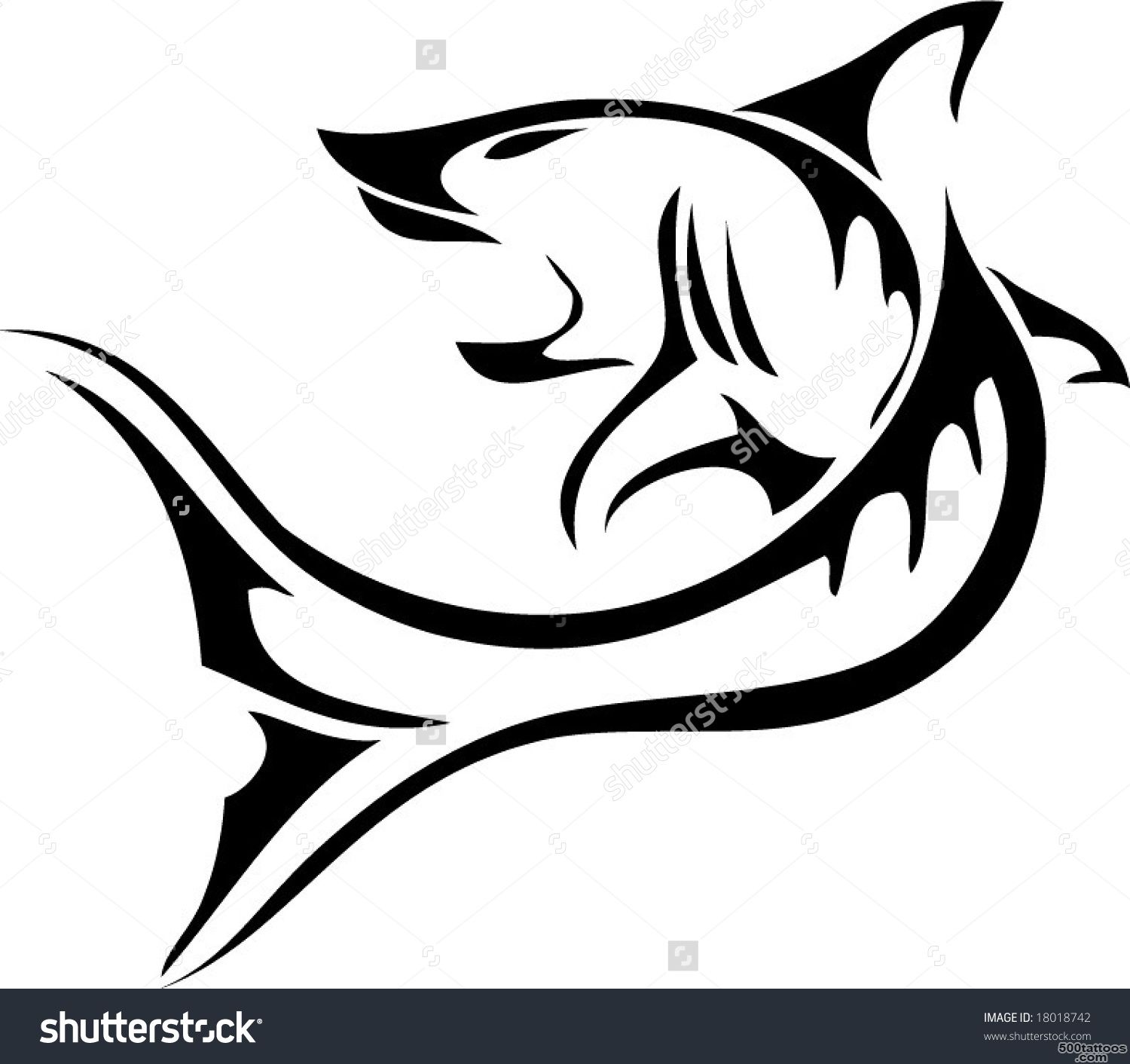 Black Shark Tattoo Stock Photos, Images, amp Pictures  Shutterstock_16