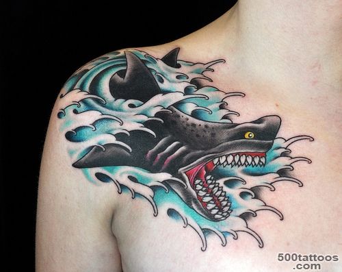 Japanese Style Shark Tattoo  Best tattoo ideas amp designs_34