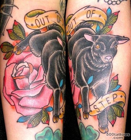 Black Outline Sheep Lamb Tattoo On Girl Side Rib By Insuh Yoon_31
