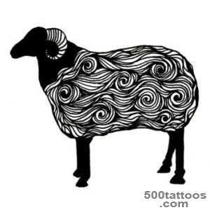 Sheep tattoo design, idea, image