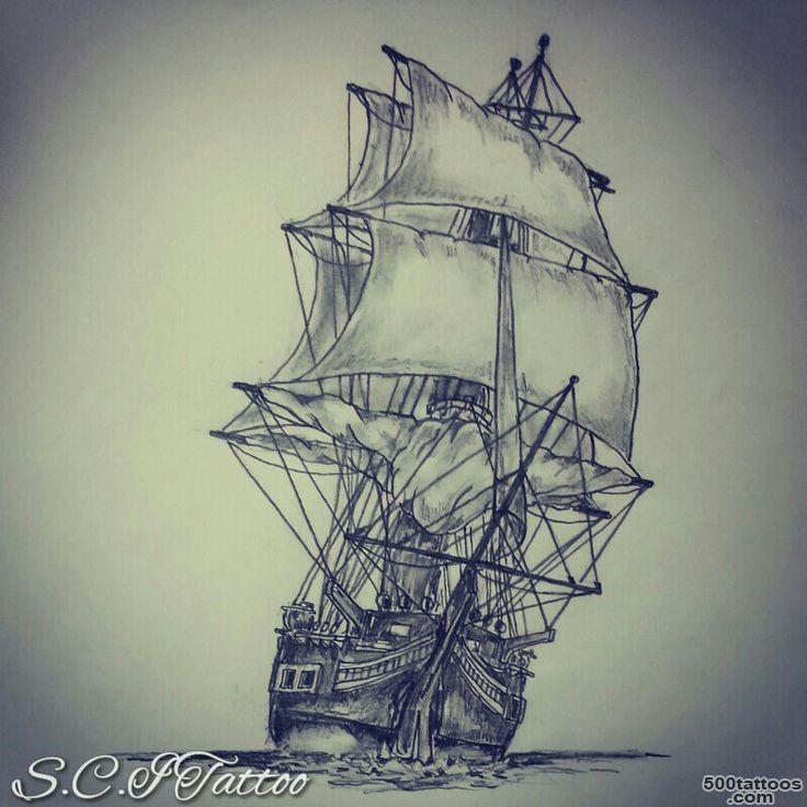 18+ Sailor Ship Tattoo Designs_47