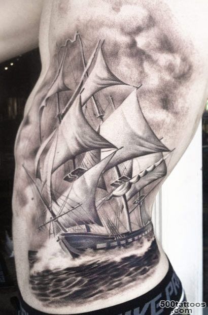 50 Amazing Ship Tattoos You Won#39t Believe Are Real   TattooBlend_14