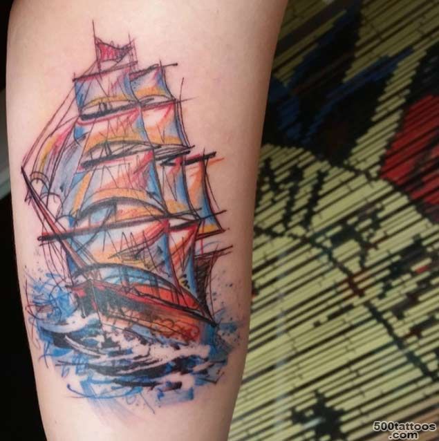 50 Amazing Ship Tattoos You Won#39t Believe Are Real   TattooBlend_28