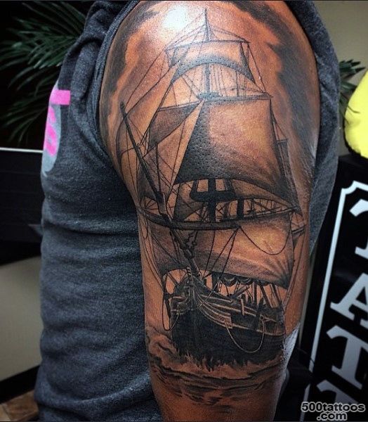 70 Ship Tattoo Ideas For Men   A Sea Of Sailor Designs_22