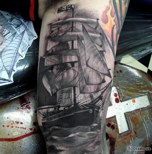 100 Boat Tattoo Designs  Art and Design_35