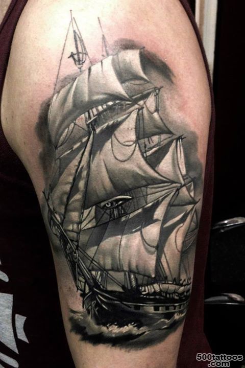 Tall ship tattoo  ART  Pinterest  Schiffs Tattoos, Gro?segler ..._16
