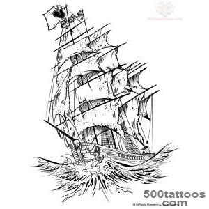 9+ Pirate Ship Tattoos Designs_42