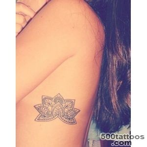 Lotus side tattoo for women_10
