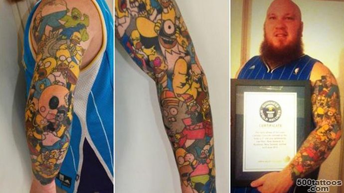 41 Homer Simpson tattoos New Zealander sets world record — RT News_5