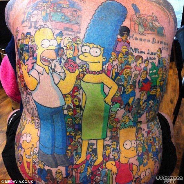 D#39oh! Grandfather gets 203 characters from The Simpsons inked on ..._8