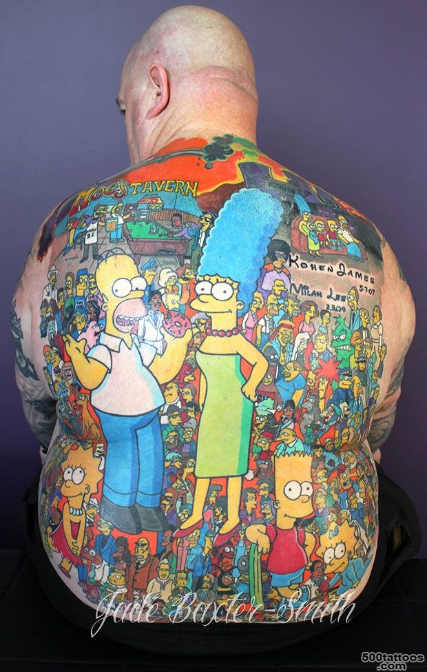 Man with over 200 tattoos of The Simpsons characters confirmed as ..._10
