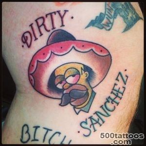 Dirty Sanchez  homer simpson tattoo  Cole Strem  Tattoos _15