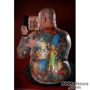 This Guy Has A Huge Tattoo With Over 200 Simpsons Characters On _42