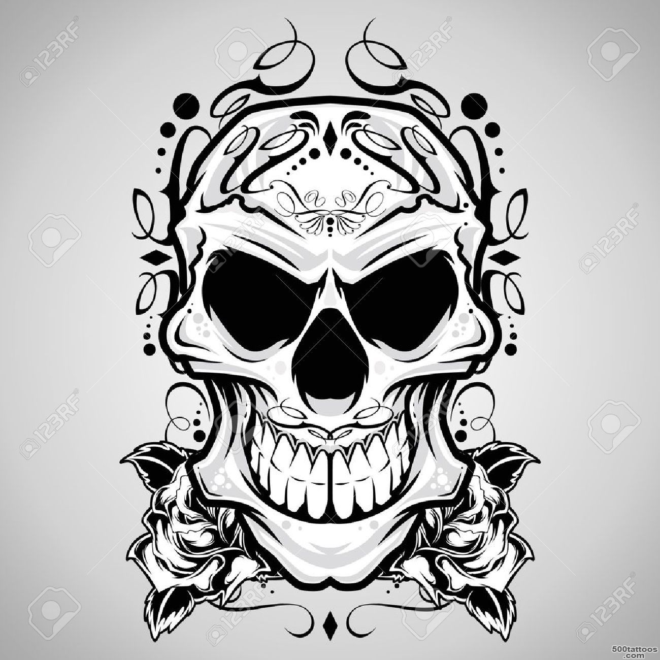 Skull Tattoo Stock Photos, Pictures, Royalty Free Skull Tattoo ..._45
