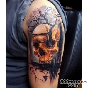 99 Gnarly Skull Tattoos That Will Make You Gawk_6