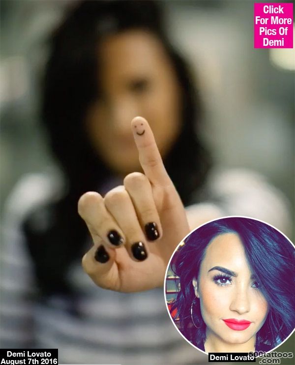 PIC] Demi Lovato#39s Smiley Face Tattoo — See Where She Got Inked ..._42