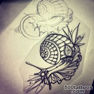 34+ Latest Snail Tattoo Designs_1