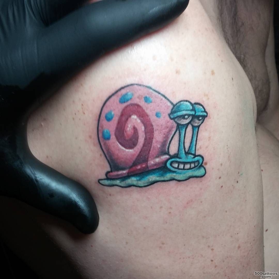26+ Cute Snail Tattoos_30