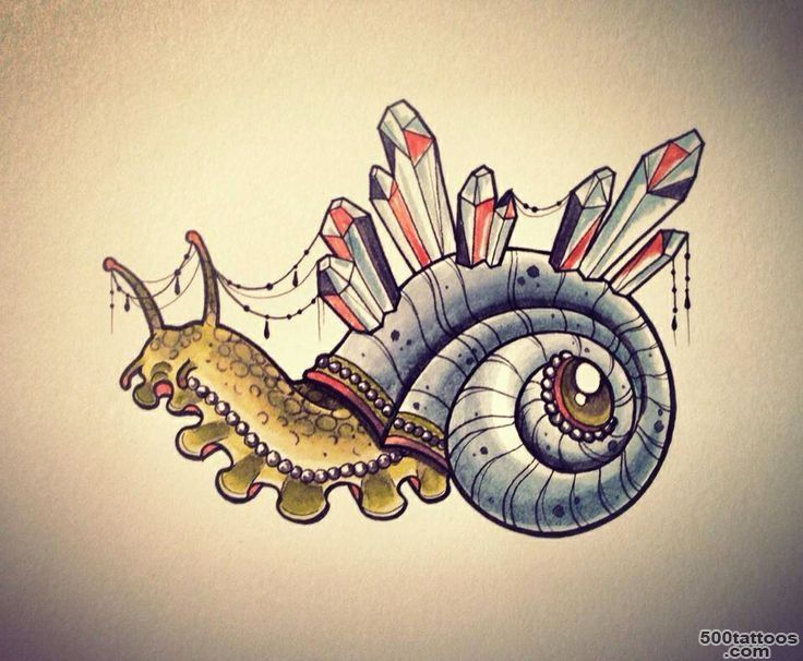 Neotrad snail  Tattoosflash sheets  Pinterest  Snails_29