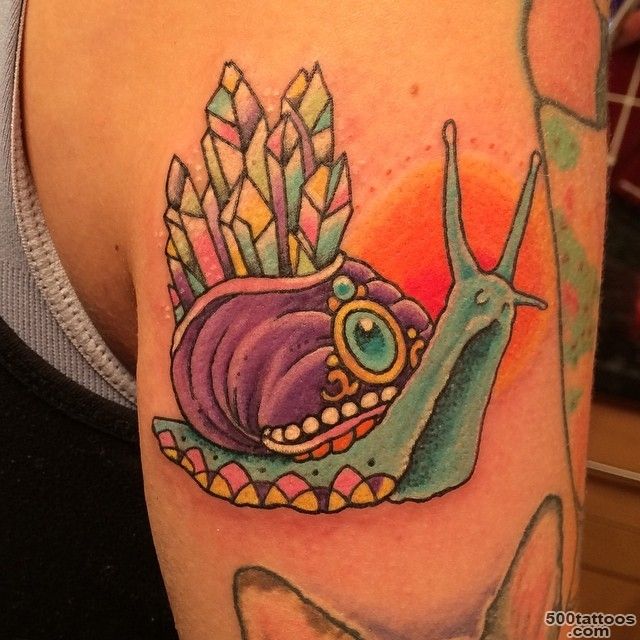 Pinky Darling @ Cosmic Tattoo • My quartz crystal snail done today ..._41