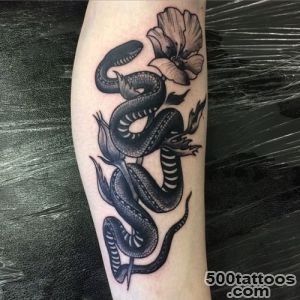 Floral snake tattoo by Pale September  Tattoo  Pinterest  Snake _44