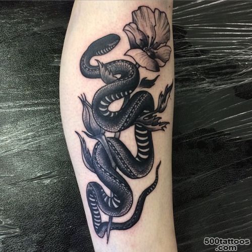 Floral snake tattoo by Pale September  Tattoo  Pinterest  Snake ..._44