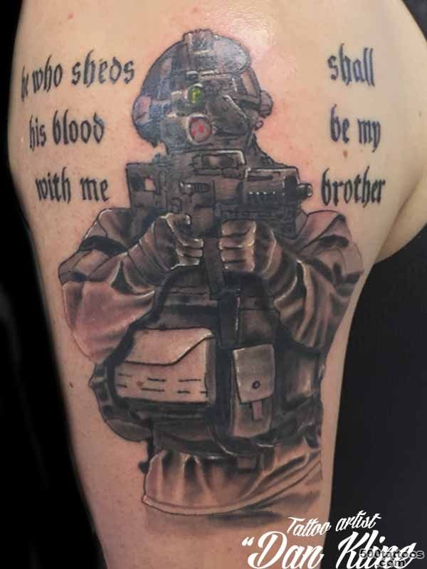 Kline Family Ink Black and grey portrait tattoo of soldier ..._7