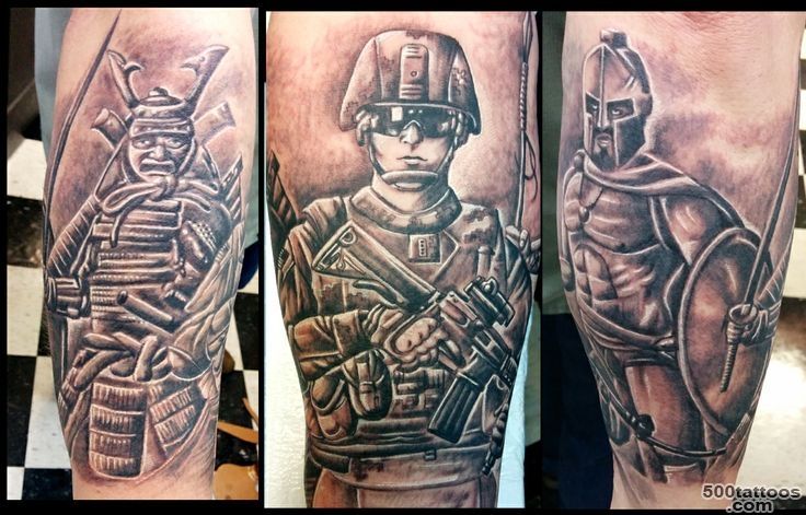 Soldiers tattoo spartan samurai army soldier  Tattoos I did ..._45