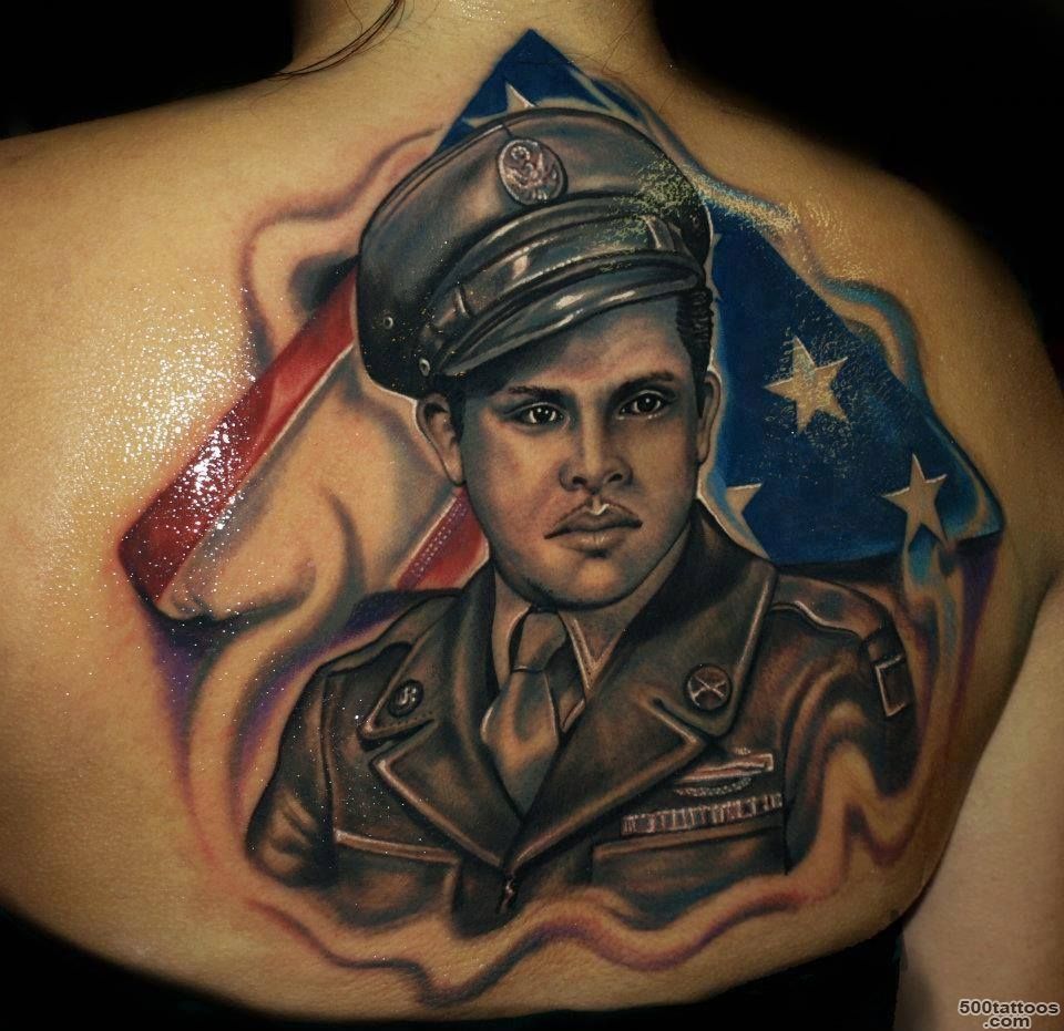 Tattoo US Flag Soldier  Tattoo_24