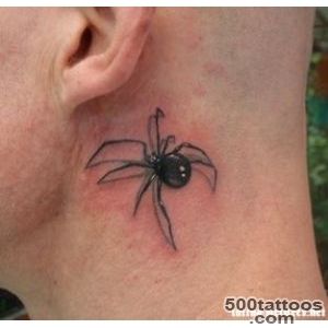 Spider Tattoo Below Ear  Tattoobitecom_10