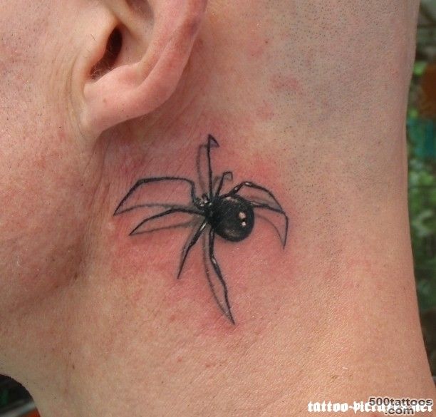 Spider Tattoo Below Ear  Tattoobite.com_10