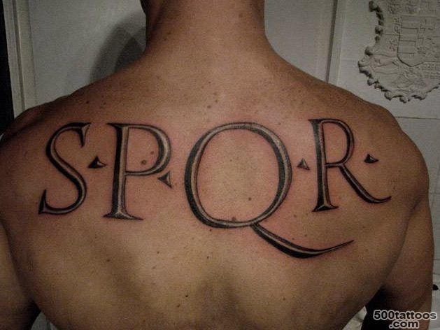SPQR Tattoo Lettering On Back_4