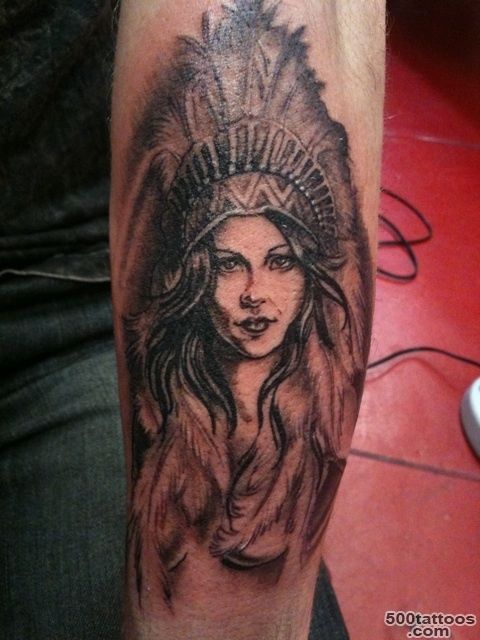 head dress squaw indian girl pinup feathers  tatoo  Pinterest ..._27