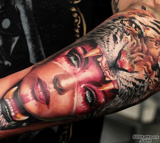 Tiger squaw tattoo by Led Coult  No. 1159_20