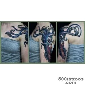 10+ Cute Squid Tattoos_34