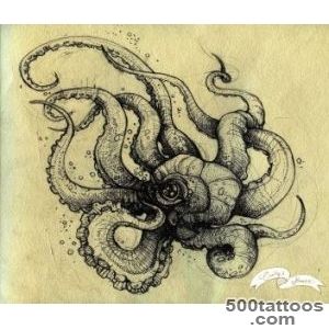 Karolina Kubikowska {Emily#39s Moose} tattoo and illustration squid _13