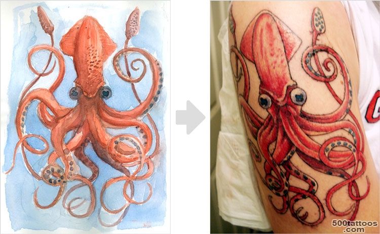 29+ Best Squid Tattoo Designs_32