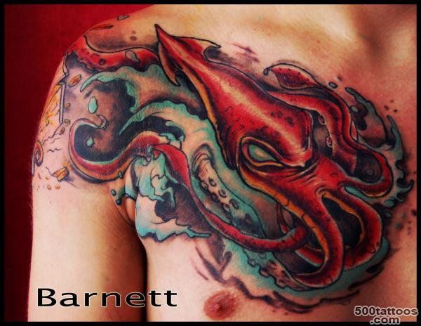 Black Tribal Squid Tattoo Design by Tattoo Parlour_19