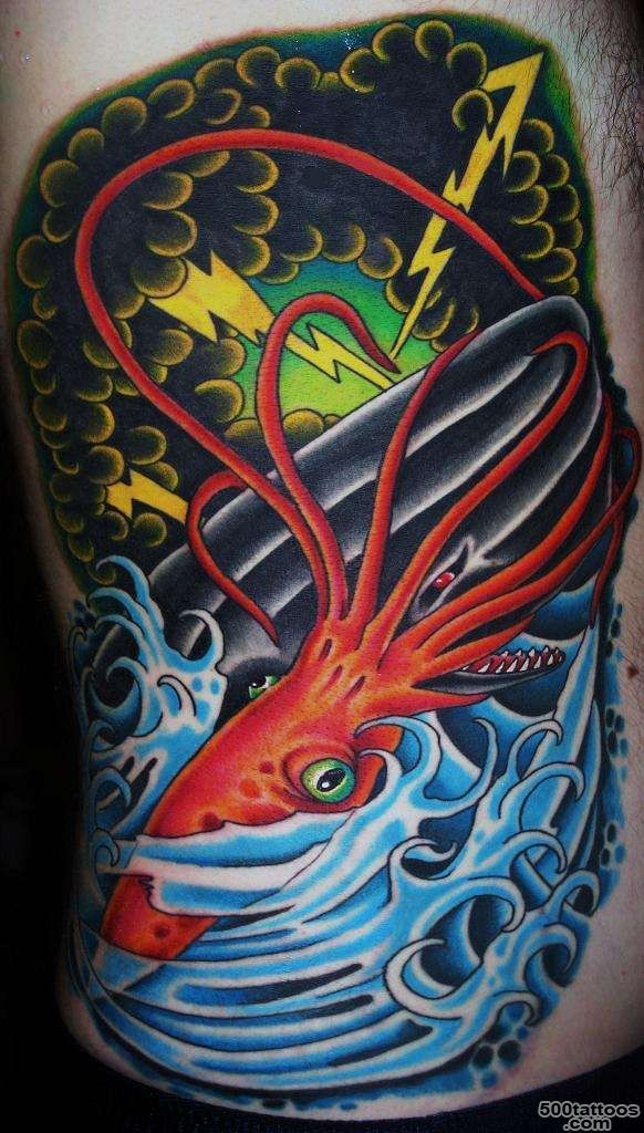 Whale And Squid Tattoo_49