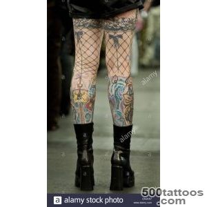 A Tattoo Fan Has Net Stockings Tattooed On His Legs At The 19th _1
