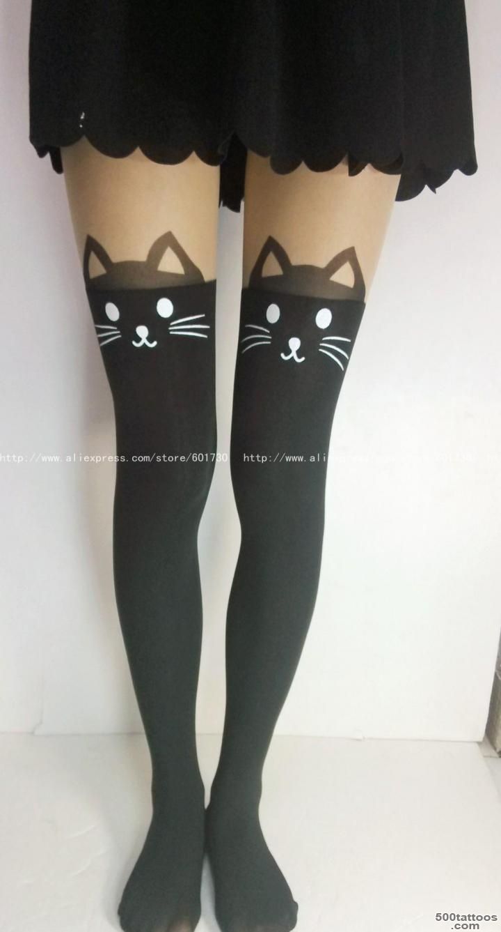 cat tail Cartoon Tattoo Stockings 10 pieceslot Women Anime Tights ..._40