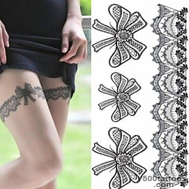 Legs Sexy Silk Stockings Bowknot Tattoo Stickers Temporary Tattoos ..._28