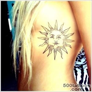 25+ Beautiful Sun Tattoo Designs for Men and Women_17