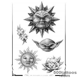 Blue Moon With Sun Tattoo   Tattoes Idea 2015  2016_46