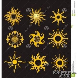 Sun Tattoo Stock Image   Image 4446581_24