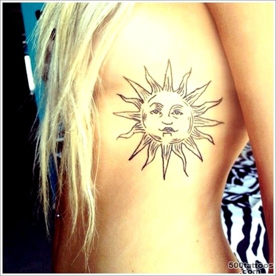 25+ Beautiful Sun Tattoo Designs for Men and Women_17
